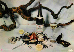 Recettes De Cuisine - Fruits De Mer - Bouteille De Vin - Gastronomie - CPM - Voir Scans Recto-Verso - Recettes (cuisine)