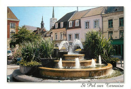 62 - Saint Pol Sur Ternoise - La Fontaine  Place Du Général Leclerc - CPM - Voir Scans Recto-Verso - Saint Pol Sur Ternoise