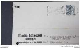 SBZ: Fern-Karte Mit 12 Pf Bez.-Handstempel Bezirk 41 MWSt. Chemnitz Vom 2.7.48 -geprüft: Rehfeld- Knr: 170 -41- - Covers & Documents