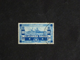 ITALIE ITALIA YT 282 OBLITERE - ACADEMIE NAVALE DE LIVOURNE / CROISEUR TRENTO - Used