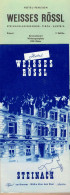 Touristenbroschüre Vom Hotel Weisses Rössl (Steinach An Brenner, Autriche) Jahr 1956 - Toeristische Brochures
