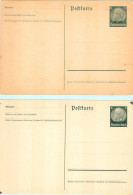 Entier ALSACE-LORRAINE - Lot 2 Cartes Neuves Surch. Elsass Et Lothringen - 6pf Hindenburg - Autres & Non Classés