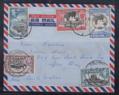 Sri Lanka, Ceylon 1950 Airmail Cover To Australia - Sri Lanka (Ceylan) (1948-...)