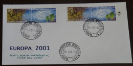 Greece 2001 Europa Imperforforate+Perf Unofficial FDC - FDC