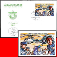 LIBYA 2003 Helicopters Health Medicine Ready-Aid (FDC) - Hélicoptères