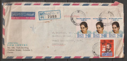 Sri Lanka 1977 Registered Airmail Cover To Australia - Sri Lanka (Ceylon) (1948-...)