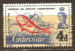 GIBILTERRA GIBRALTAR - 1966 - Europian Sea Angling - Used Stamp On Paper   MyRef:N - Gibilterra