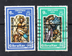 GIBILTERRA GIBRALTAR - 1976 - Christmas - 2 Used Stamps   MyRef:N - Gibraltar