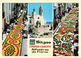14969 /⭐ SITGES Castilla-La Mancha Albacete ALFOMBRAS Flores Corpus CHRISTI Tapis Fleurs Multivues 1981 R.G 1954 Spain - Albacete