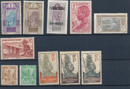 11 Timbres Neufs Ou Neufs Sans Gomme XIII-3 Colonies Françaises: AOF Guinée, Niger, Côte D'Ivoire, Soudan - AEF:* - Autres & Non Classés