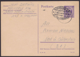 Nürnberg: P903, O, Bedarf, Schwarzes Oval "Gebühr Bezahlt", Handschr. "6", 18.4.46 - Lettres & Documents