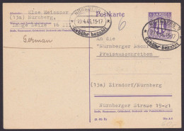 Nürnberg: P903, O, Bedarf, Schwarzes Oval "Gebühr Bezahlt", Handschr. "6", 29.4.46 - Briefe U. Dokumente