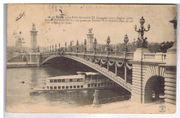 PARIS - Le Pont Alexandre III ( Bateau ) - Bruggen