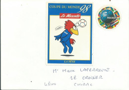 FRANCE LETTRE 3F + VIGNETTE POUR CHIRAC ( LOZERE ) DE 1998 LETTRE COVER - Covers & Documents