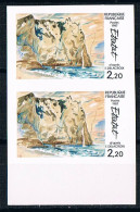 France 1987 N° 2463 Paire  Non Dentelé  IMP Neuf MNH ** Falaises D'Etretat - 1981-1990