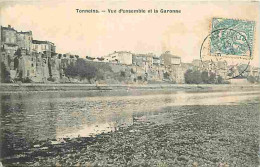 47 - Tonneins - Vue D'ensemble Et La Garonne - Etat Carte Qui Se Décolle - CPA - Voir Scans Recto-Verso - Tonneins