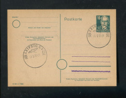 "SBZ" 1951, Postkarte Mi. P 35/05 (M 301 C 7989) SSt. "LEIPZIG" (B1065) - Postal  Stationery