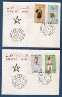 Maroc - Premier Jour - FDC - YT N° 565 à 568 - Costumes - 1968 - Marruecos (1956-...)