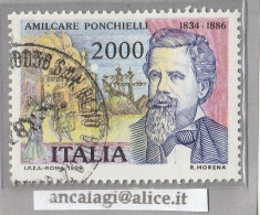 USATI ITALIA 1986 - Ref.0536A "AMILCARE PONCHIELLI" 1 Val. - - 1981-90: Oblitérés