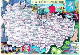 Carte Du Département De CÔTES-DU-NORD - Landkarten