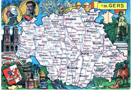 Carte Du Département Du GERS - Landkarten