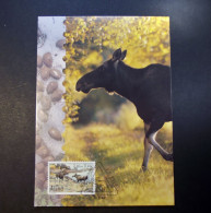 Aland - 2000 - Maxicard - Stamp N° 172 - Card N° 33 - Elks - Deer  Wild Life - Nature - Mariehamn / Algar FDC 01/03/2000 - Aland