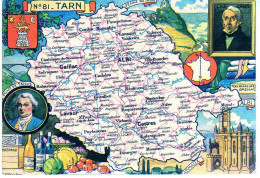 Carte Du Département Du TARN - Landkaarten