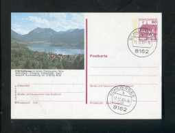 "BUNDESREPUBLIK DEUTSCHLAND" 1987, Bildpostkarte Mit Bildgleichem Stempel Ex "SCHLIERSEE" (B1070) - Bildpostkarten - Gebraucht
