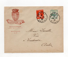 !!! TIMBRE DE LA GREVE D'AMIEN DE 1909 SUR LETTRE VRAIMENT VOYAGEE. RARE - Dokumente