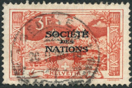 SUISSE - SERVICE N°13 - 3F ROUGE - SOCIETE DES NATIONS - OBLITERE - Servizio