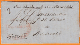 1862 - Lettre Pliée En Français De PASAROEANG, Java Vers DORDRECHT, Pays Bas - VIA MARSEILLE, France - Taxe 120 - Niederländisch-Indien