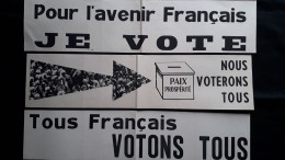 TRACT BANDEROLE GUERRE ALGERIE  ELECTION VOTE ARMEE FRANCAISE  PROPAGANDE - Documents