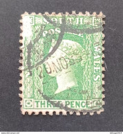 NEW SOUTH WALES AUSTRALIA GALLES 1871 QUEEN VICTORIA CAT GIBBONS N 211c WMK 36 PERF 12 - Oblitérés