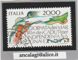 USATI ITALIA 1986 - Ref.0542B "GIORNATA DEI MARTIRI E DEI CADUTI" 1 Val. - - 1981-90: Gebraucht