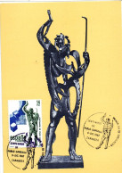 Tarjeta Commemorativa De Centenario De Pablo Gargallo De 1982 - Lettres & Documents