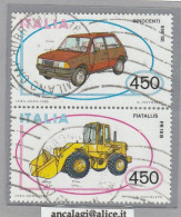 USATI ITALIA 1986 - Ref.0545A "COSTRUZIONI AUTOMOBILISTICHE ITALIANE" 2 Val. In Coppia - - 1981-90: Oblitérés