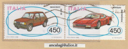 USATI ITALIA 1986 - Ref.0545B "COSTRUZIONI AUTOMOBILISTICHE ITALIANE" 2 Val. In Coppia - - 1981-90: Oblitérés