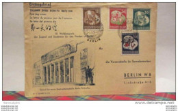 DDR Bis 64: FDC-Brief Mit Weltfestspiele 1951 In Berlin Vom 3.8.51 Mit Eingedr. Adresse Knr: 289/92 - 1950-1970