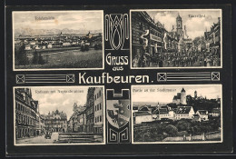 AK Kaufbeuren, Tänzelfest, Stadtmauer-Partie, Totalansicht, Wappen  - Kaufbeuren