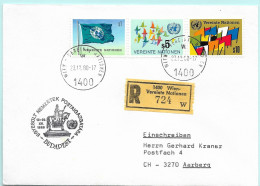 UNO-Wien R-Brief Budapest H Erinnerungsstempel MI-No 11 - Covers & Documents