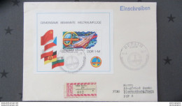 DDR: R-Großbrief Mit 1 M "Gemeinsame Bemannte Weltraumflüge" Ersttag-SoSt. 1085 BERLIN 11.4.80 Knr: Block 58 (2502) - 1971-1980