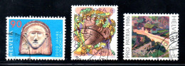 Switzerland, Used, 1986, Michel 1311, 1316, 1317, Lot - Brieven En Documenten