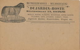 DEINZE - RECLAME - MATRASSENFABRIEK - WOLWASSCHEIJ - DUJARDIN - HOSTE , STATIESTR 12          ZIE AFBEELDINGEN - Deinze