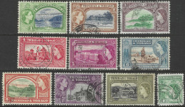 Trinidad & Tobago. 1953-59 Queen Elizabeth II. 10 Used Values To $1.20. SG 267etc. M4040 - Trinité & Tobago (...-1961)