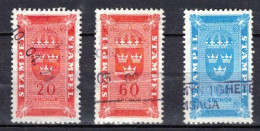 TAX REVENUE STEMPELMERKE STEUERMARKE TIMBRE FISCAL  SWEDEN SCHWEDEN SUEDE   Slania - Revenue Stamps