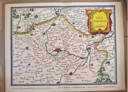 Reproduction Publicitaire (35 X 27 Cm) Carte Ancienne Du Pays Chartrain - Laboratoires Marinier - Non Datée - Cartes Géographiques