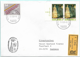 UNO-Wien R-Brief Naposta 81 Stuttgart D Erinnerungsstempel MI-No 12 - Lettres & Documents