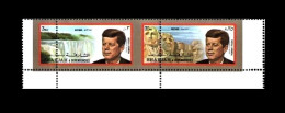 Sharjah: 'John F. Kennedy – Niagara Falls – Mount Rushmore [perforation Error – Verzahnt], 1972', Mi 898+901AZD ** - Kennedy (John F.)