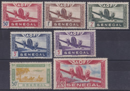 F-EX49206 SENEGAL FRANCE COLONIES 1942 AIRMAIL AVION AIRPLANE NO GUM.  - Oblitérés