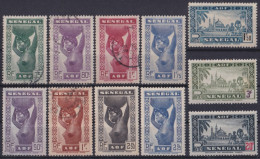 F-EX49209 SENEGAL FRANCE COLONIES 1938-40 NUDE WOMAN STAMPS LOT.  - Gebraucht
